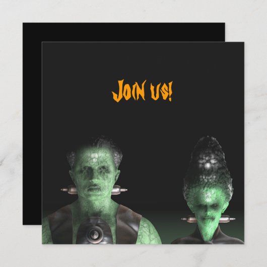 Frankenstein & Bride - Uitnodiging van de Partij v (Voorkant / Achterkant)