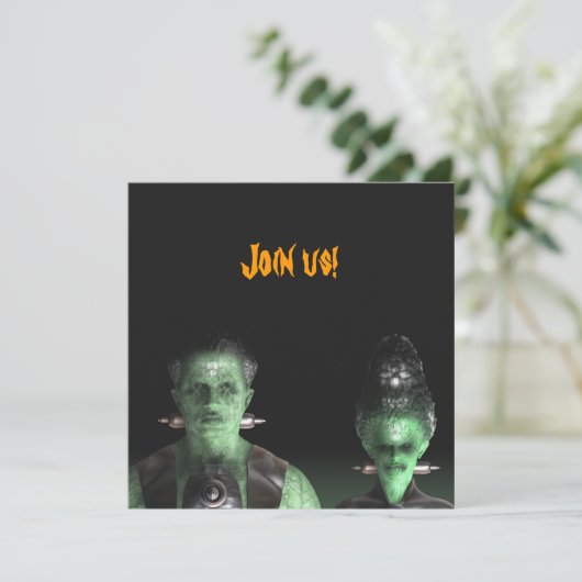 Frankenstein & Bride - Uitnodiging van de Partij v (Staand voorkant)