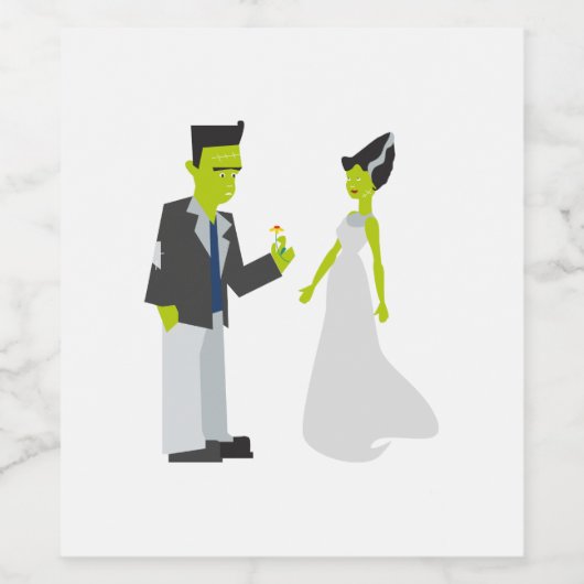 Frankenstein & Bride Wijn Etiket (Enkel label)