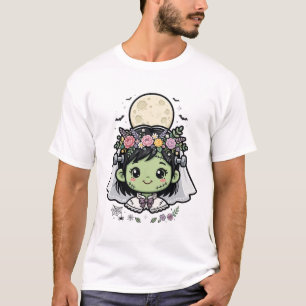 Frankenstein Bruid Monster Halloween Kunst T-shirt