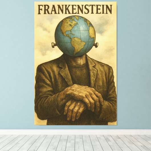 FRANKENSTEIN Canvasprint Canvas Afdruk (Insitu (Houten vloer))