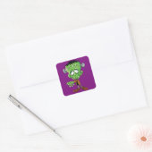 FRANKENSTEIN-CARTOON VIERKANTE STICKER (Envelop)