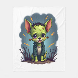 Frankenstein Chihuahua Schok Fleece Deken