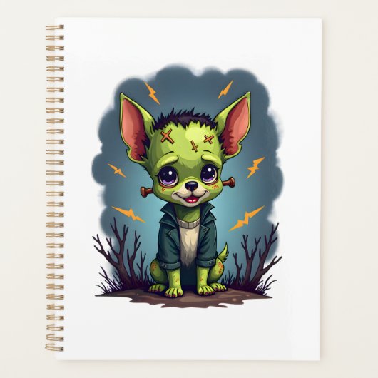 Frankenstein Chihuahua Schok Planner (Voorkant)