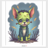 Frankenstein-Chihuahua-schok Sticker (Vel)