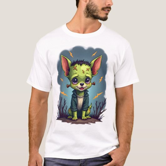 Frankenstein Chihuahua Shock T-shirt (Voorkant)
