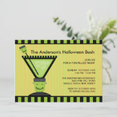 Frankenstein Cocktail Halloween Party Invitation Kaart (Staand voorkant)