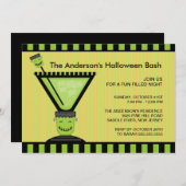 Frankenstein Cocktail Halloween Party Invitation Kaart (Voorkant / Achterkant)