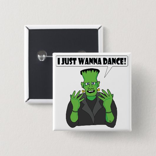 FRANKENSTEIN dans Vierkante Button 5,1 Cm (Voorkant /achterkant)