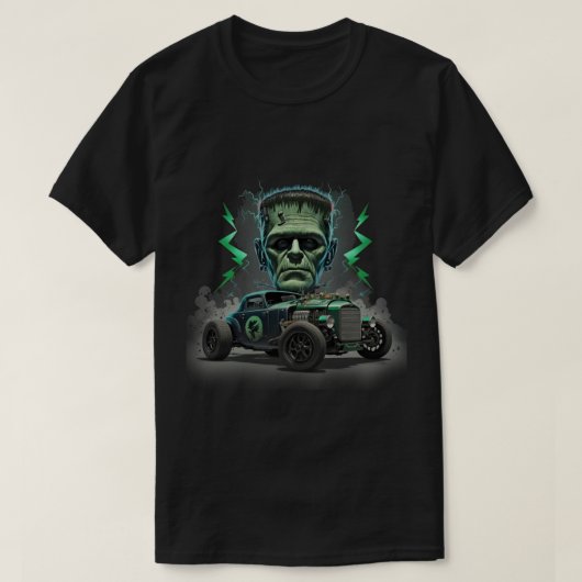 Frankenstein de Monster Muscle Car T-shirt (Design voorkant)