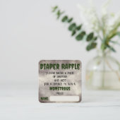 Frankenstein Diaper Raffle Informatiekaartje (Staand voorkant)