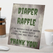 Frankenstein Diaper Raffle Reclamebord Met Voetstuk (Insitu)