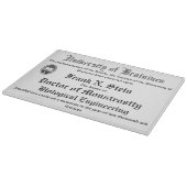 Frankenstein-diploma snijplank (Hoek)