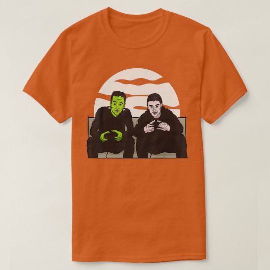Frankenstein Dracula Gaming Funny Halloween Gamer T-shirt (Design voorkant)