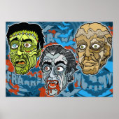 Frankenstein Dracula The Mummy Poster (Voorkant)