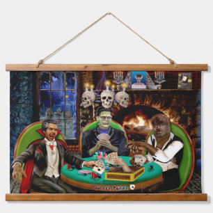 FRANKENSTEIN & DRACULA'S MONSTER POKER HANGEND WANDKLEED