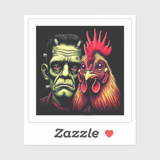 "Frankenstein & Earl" Chessy Chicken Vinyl Sticker (Vel)