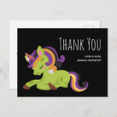 Frankenstein Eenhoorn Halloween Tekening Dank u Briefkaart (Voorkant / Achterkant)