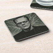 Frankenstein Electricity Art Bier Onderzetter (Linkerzijde)