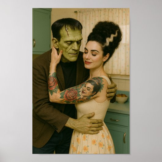 Frankenstein en Bride MCM Art Poster (Voorkant)