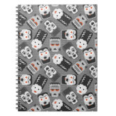 Frankenstein en griezelige vrienden - zwart, wit e notitieboek (Voorkant)