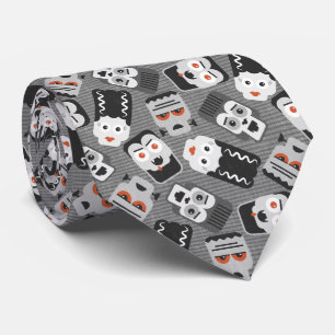 Frankenstein en griezelige vrienden - zwart, wit e stropdas