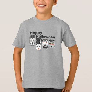 Frankenstein en griezelige vrienden - zwart, wit e t-shirt