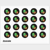 Frankenstein En Pompoen Hond Halloween Ronde Sticker (Vel)