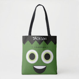Frankenstein Face Persoonlijke Trick or treat Bag Tote Bag