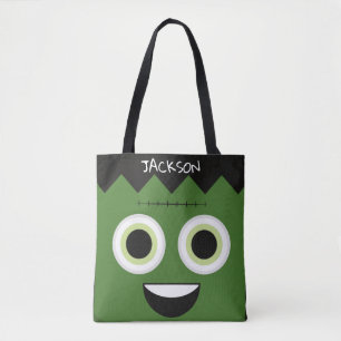 Frankenstein Face Persoonlijke Trick or treat Bag Tote Bag