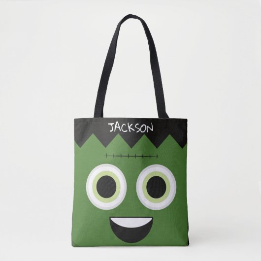 Frankenstein Face Persoonlijke Trick or treat Bag Tote Bag (Voorkant)