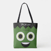 Frankenstein Face Persoonlijke Trick or treat Bag Tote Bag (Achterkant)