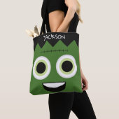 Frankenstein Face Persoonlijke Trick or treat Bag Tote Bag (Dichtbij)