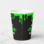 Frankenstein Gelukkige Verjaardag Halloween Groen  Papieren Bekers (Rechts)