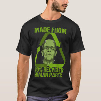 Frankenstein gemaakt van 100% gerecycleerde mensel t-shirt