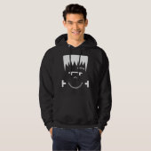 Frankenstein gezicht grappig Halloween kostuum Hoodie (Voorkant volledig)