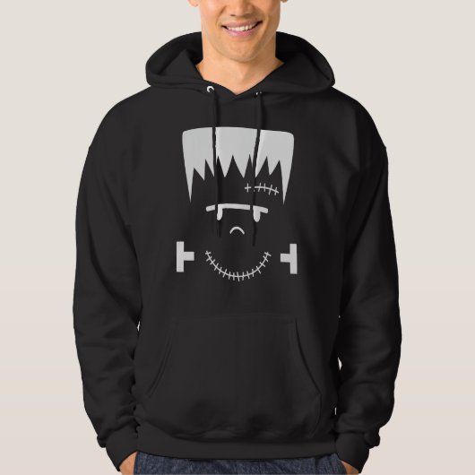 Frankenstein gezicht grappig Halloween kostuum Hoodie (Voorkant)