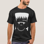Frankenstein gezicht grappig Halloween kostuum T-shirt (Voorkant)