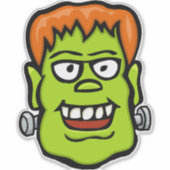 Frankenstein gezicht | Halloween monster Sticker (Voorkant)