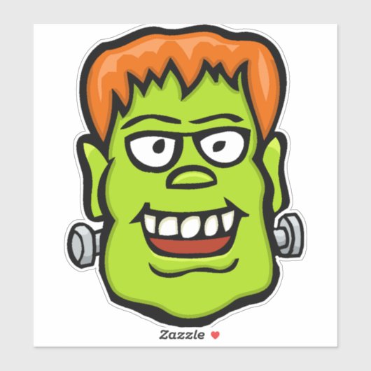 Frankenstein gezicht | Halloween monster Sticker (Vel)