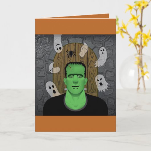 Frankenstein & Ghosts Kaart (Gele Bloem)