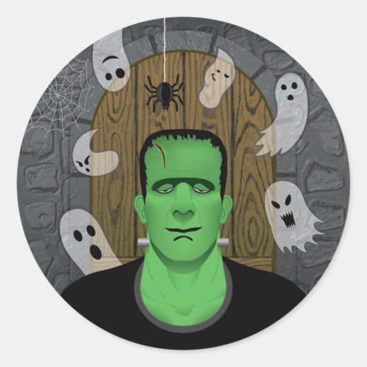 Frankenstein & Ghosts Sticker (Voorkant)