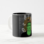 Frankenstein & Ghosts Tweekleurige Koffiemok (Voorkant links)