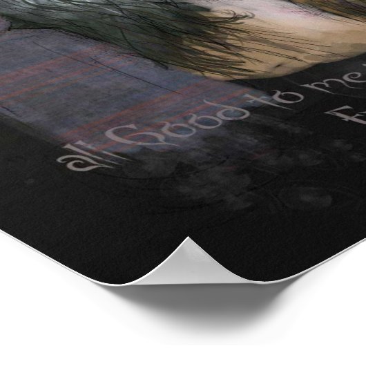 Frankenstein Good en Evil Quote Illustratie Poster (Hoek)