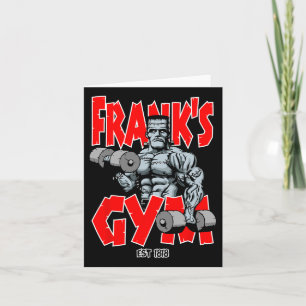 Frankenstein Gym Funny Bodybuilding Fitness Workou Kaart