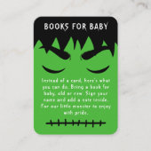 Frankenstein Halloween Baby shower Boek Aanvraag Informatiekaartje (Voorkant)