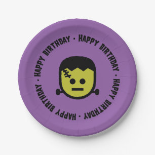 Frankenstein Halloween Birthday Paper borden Papieren Bordje
