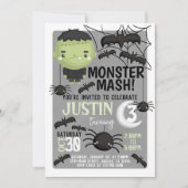 Frankenstein Halloween Birthday Party Invitation Kaart (Voorkant)