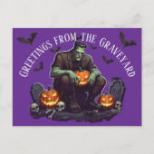 Frankenstein Halloween Briefkaart (Voorkant)