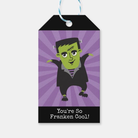Frankenstein Halloween Cadeaulabel (Voorkant)